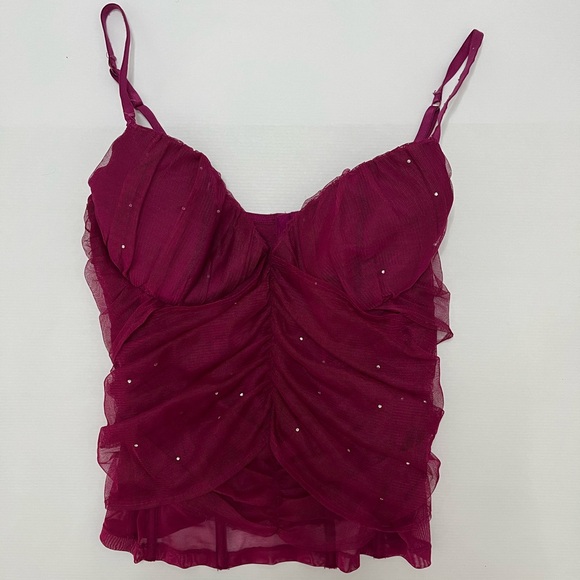 La Senza - y2k mesh ruched corset bustier top - size L - Picture 8 of 14